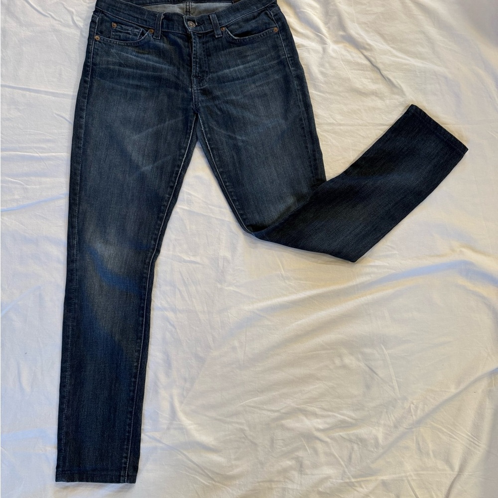 7 For All Mankind Dark Wash Straight Leg Jeans